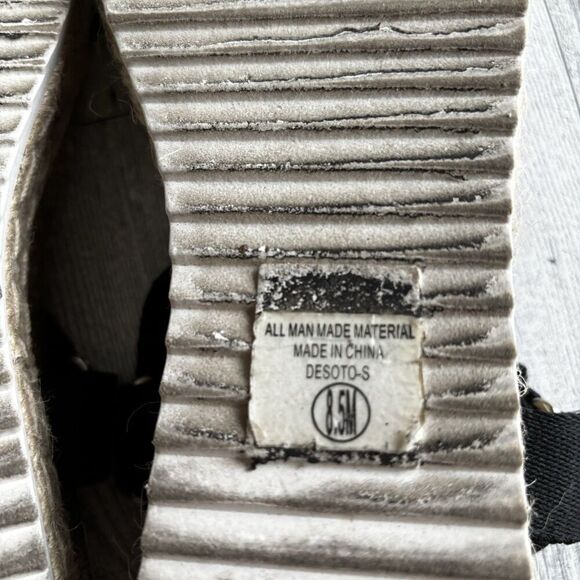 Soda Desoto Platform Women’s Sz 8.5 M Black 2" Flatform Espadrille Black Sandals - Picture 8 of 9